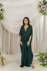 Alishba Kashif - VERDE - Emerald Green - Korean Rawsilk - 1 Piece